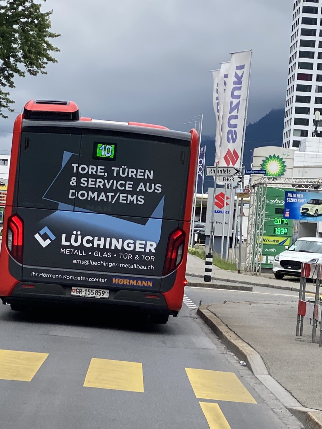 Werben auf dem Bahnhofplatz und in der ganzen Region
